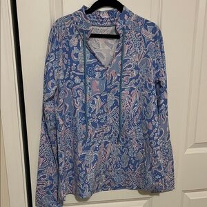 Floral Blue and Pink Women's Top